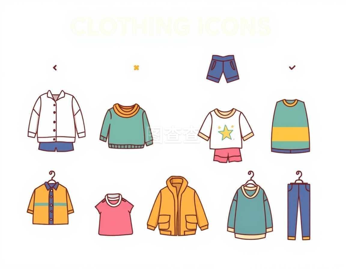 童趣穿搭集 卡通风格服装图标设计大赏